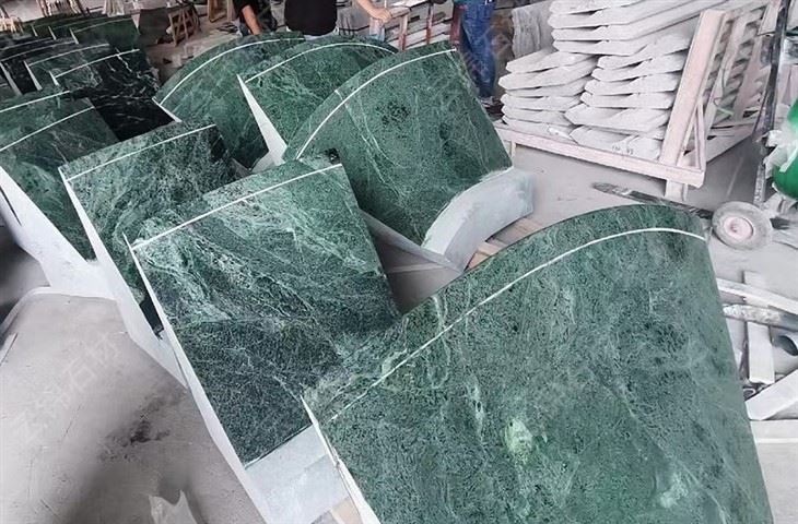 Taiwan Green Marble Coping Stone 02
